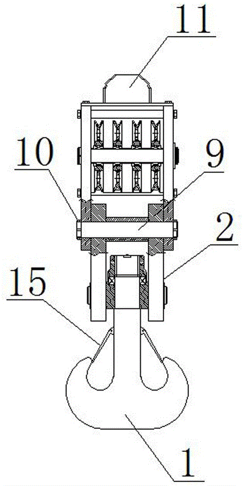 Lifting hook pulley with function of rapidly regulating rope reeling rate