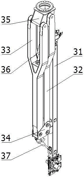 Processing device for racking platform three-joint unit and control system of processing device