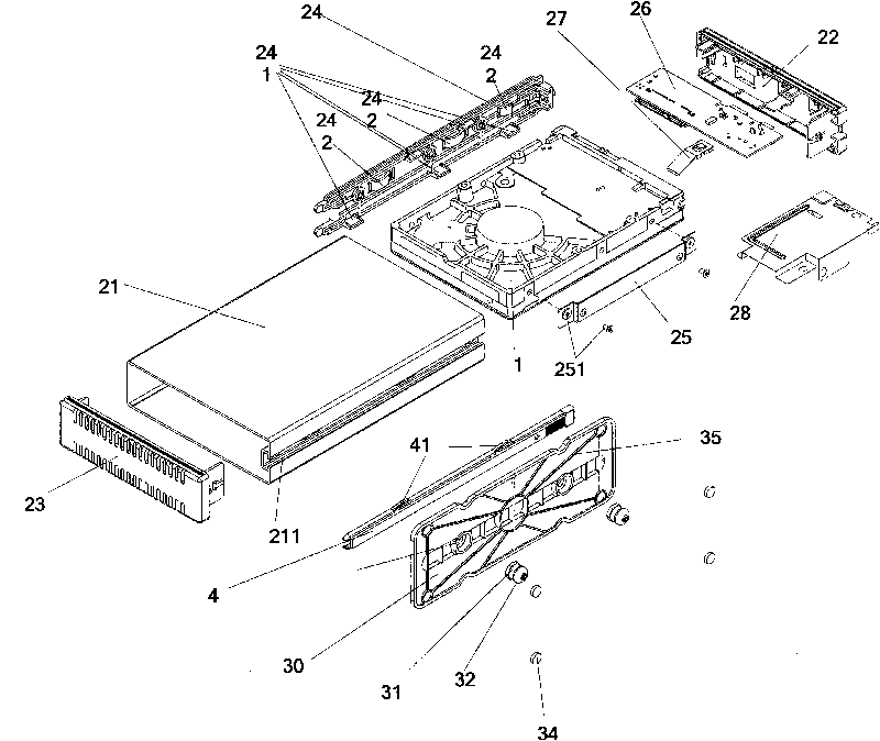 Mobile hard disk and mobile hard disk cartridge