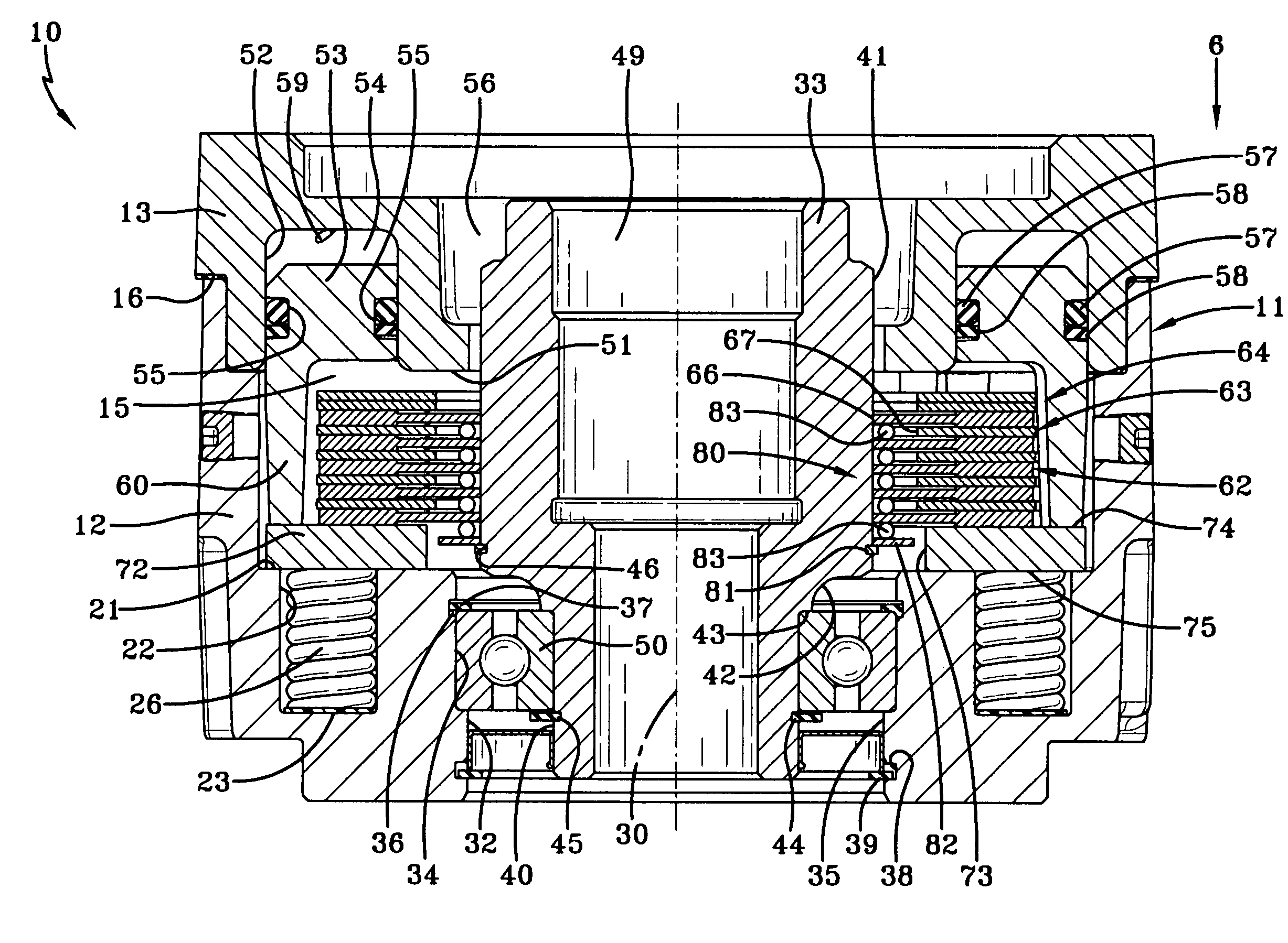 Vertical mount disc brake with disc separator