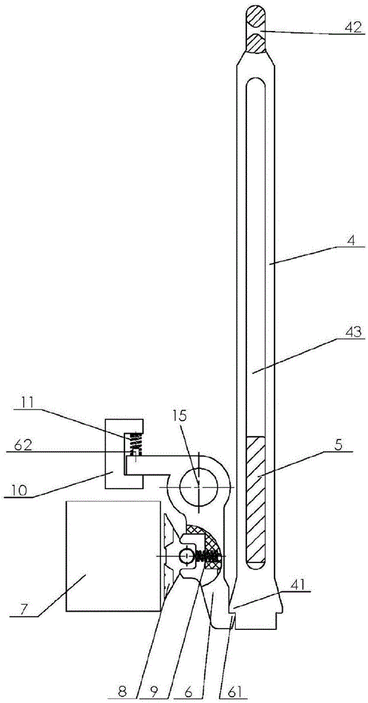 Circular weaving machine jacquard mechanism comprising air cylinders for lifting heald rods