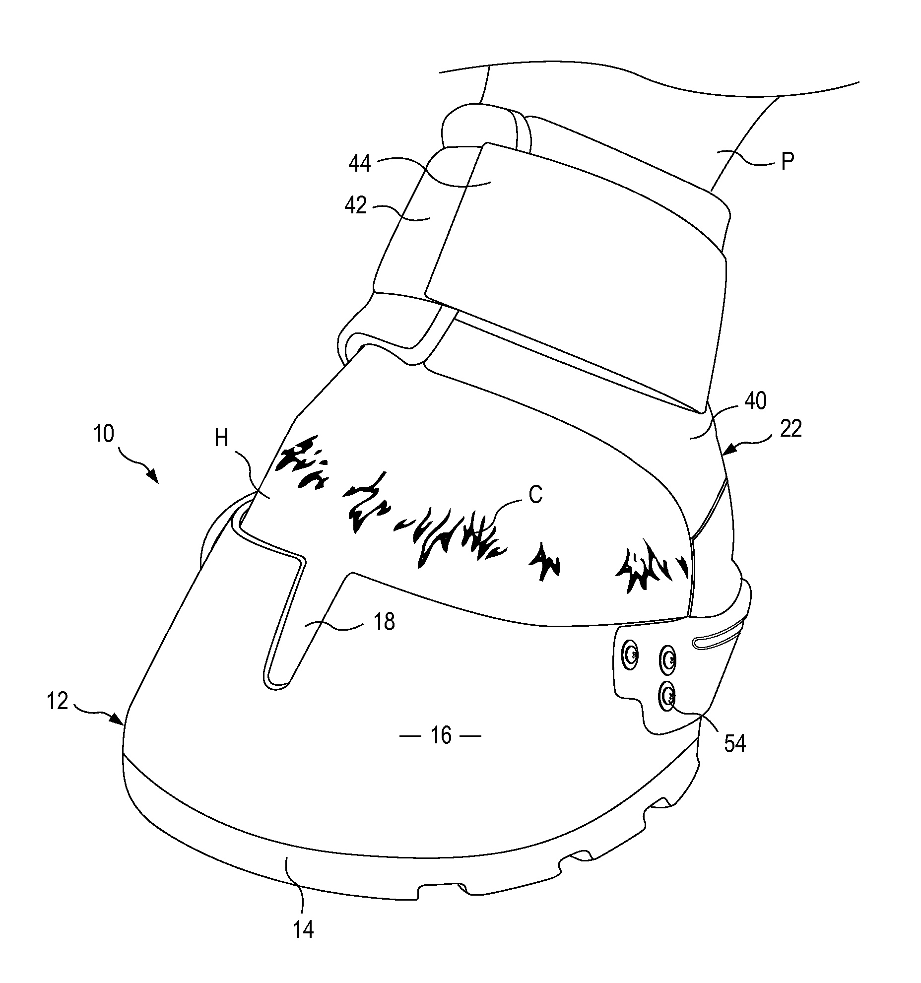 Buckle-free slip-on horse boot with gaiter