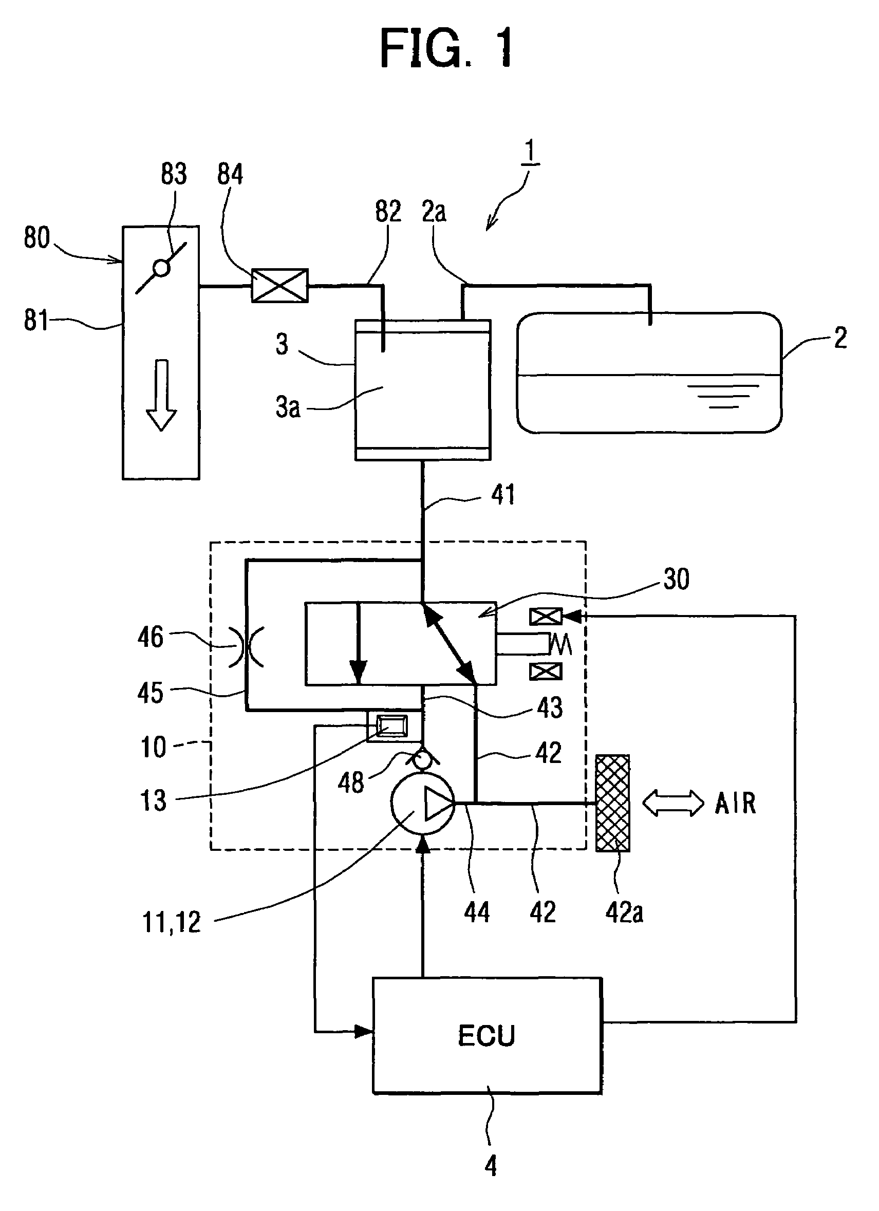 Leak check device for evaporated fuel purging system