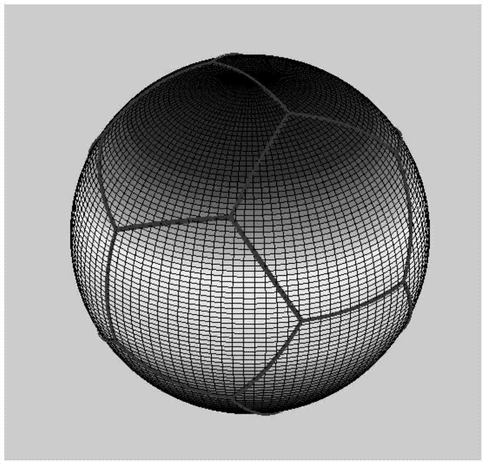 A spherical inertial stable platform with a triangular hollow structure