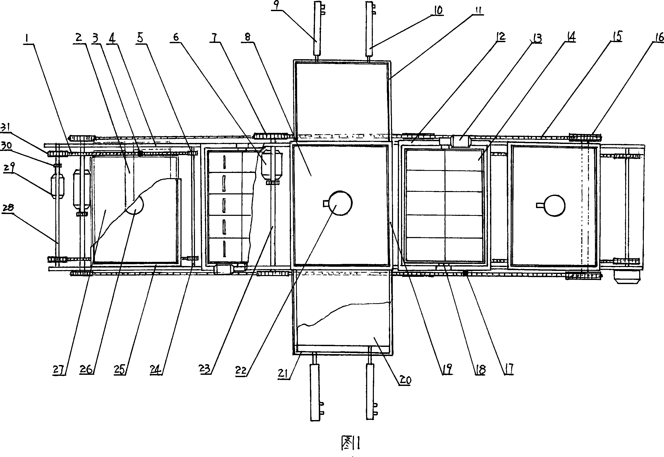 Flip-flop forming machine for heat preservation building module blocks