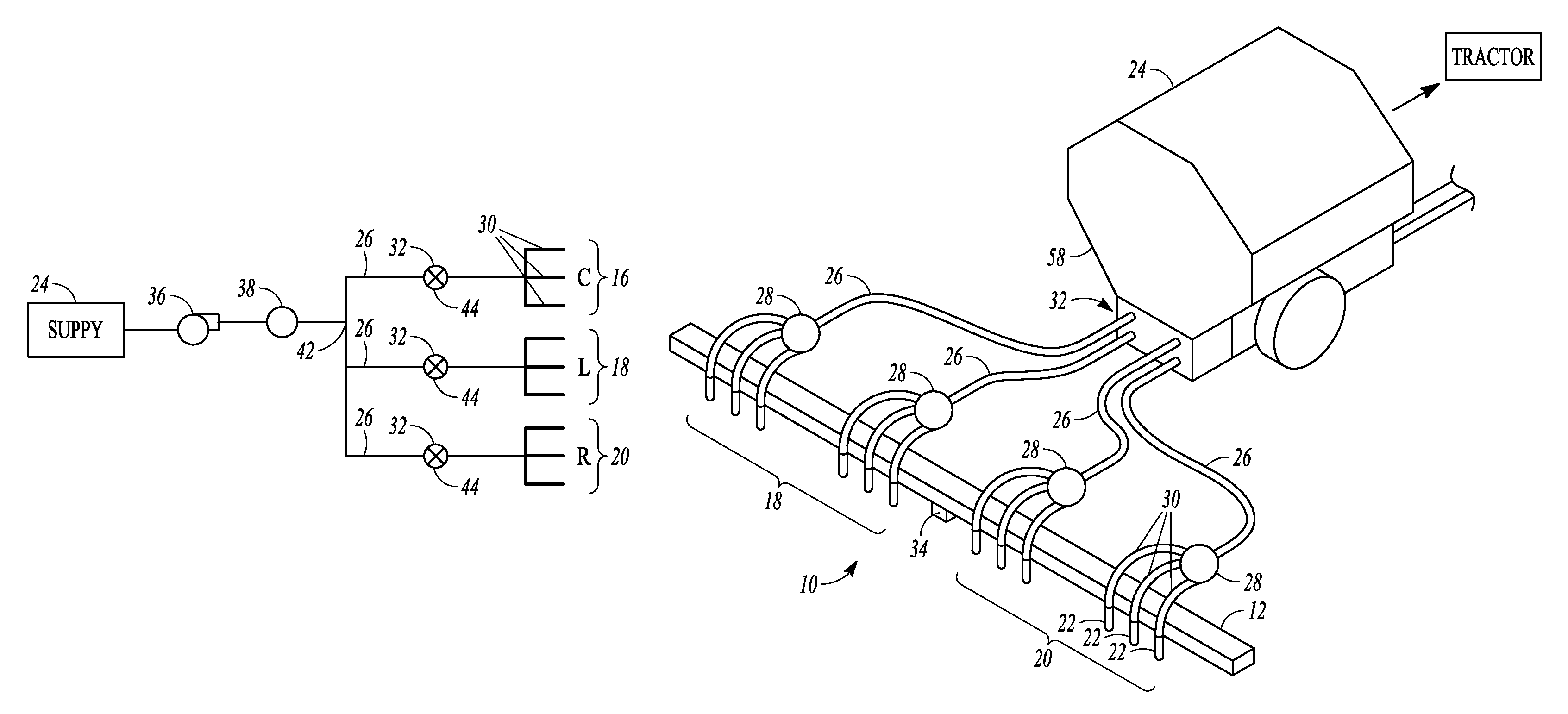 Implement for adjustably metering an agricultural field input according to different frame sections