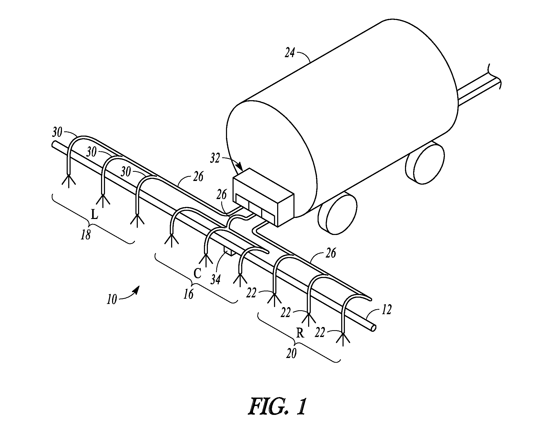 Implement for adjustably metering an agricultural field input according to different frame sections