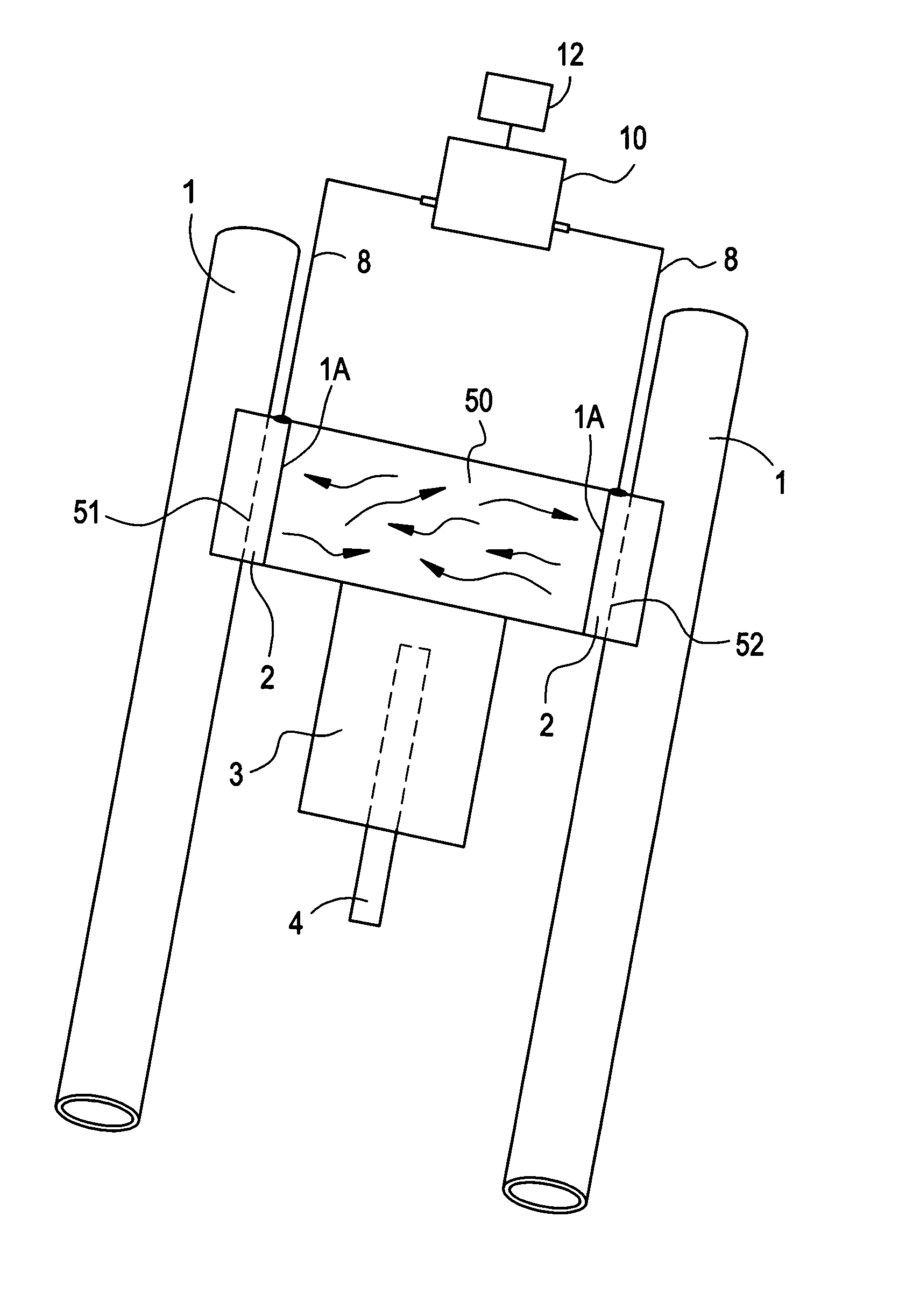 Deposition sensor based on differential heat flux measurement