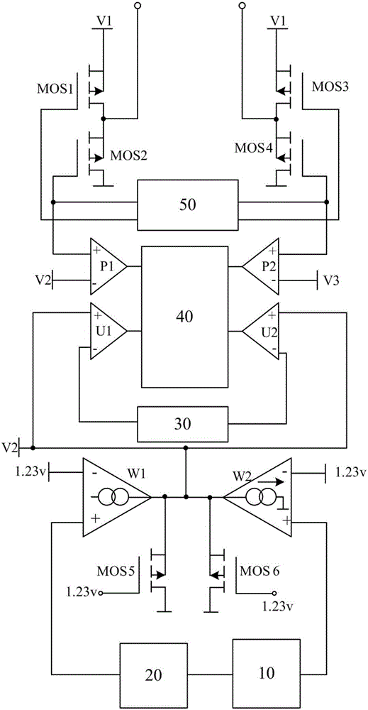 Logic-protection-emitter-coupling-type three-filter-type multi-output LED protection system