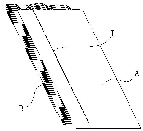 Cutting process of simulated thatch