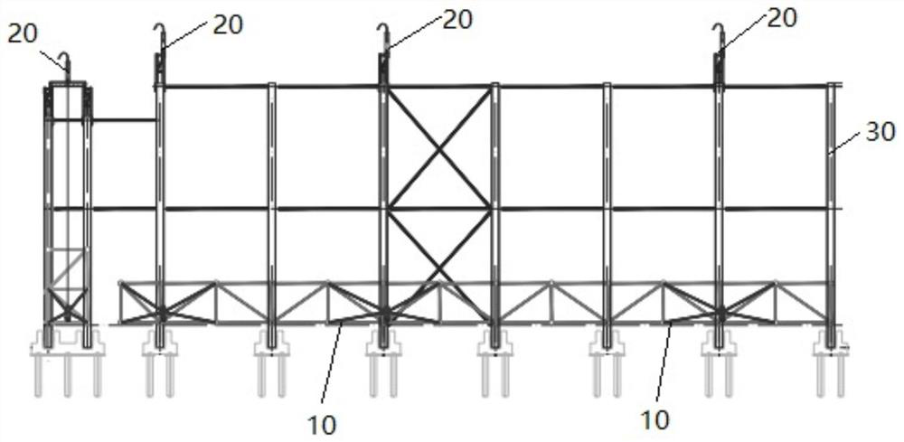 Construction method of large-span hangar