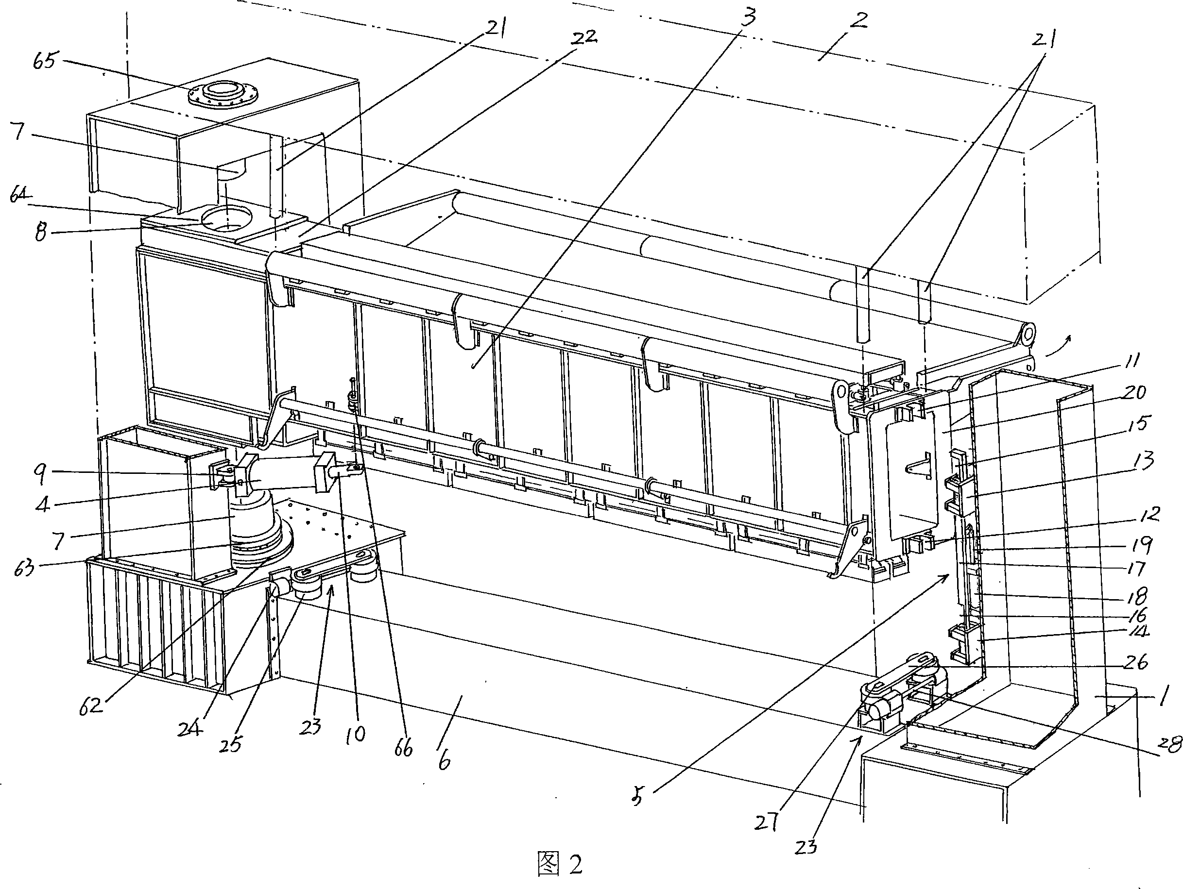 Joint-free industrial felt needle machine