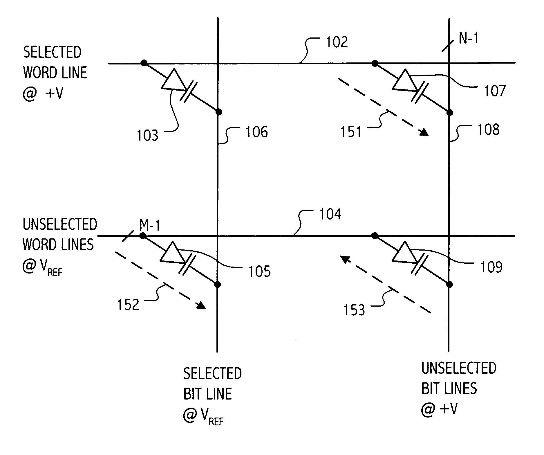 Current sensing method and apparatus particularly useful for a memory array of cells having diode-like characteristics