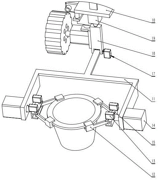 Domestic rubbish dumping robot