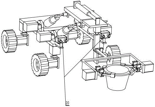 Domestic rubbish dumping robot