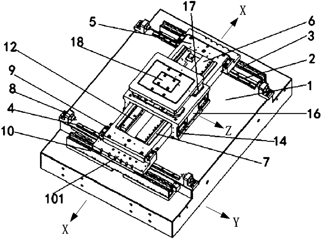 Moving platform for OLED detecting equipment