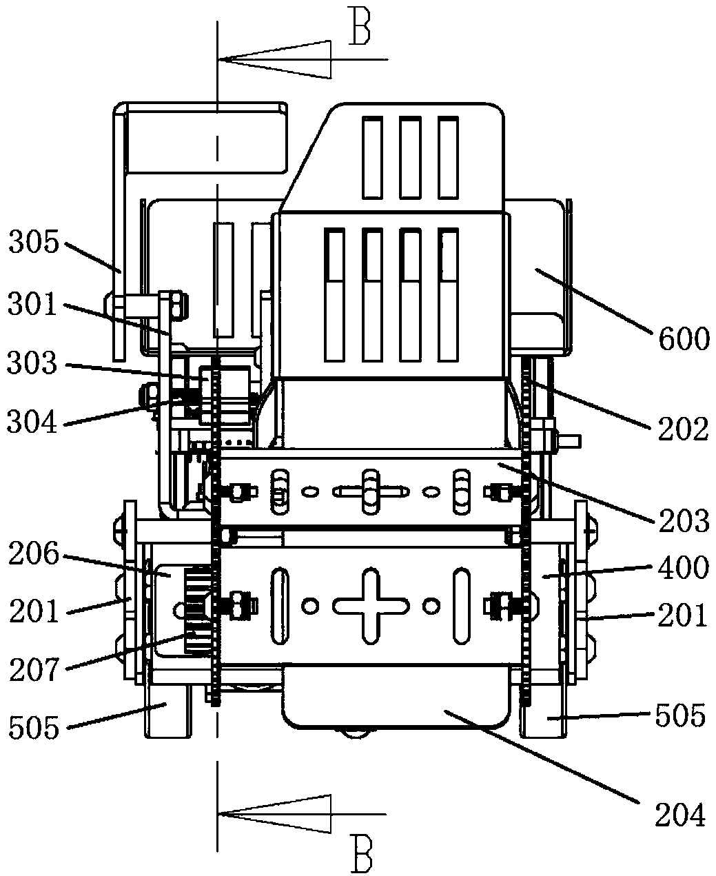 Ball-picking and ball-throwing integrated robot of multi-functional vehicle frame