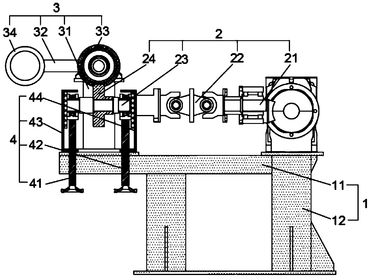 Auxiliary transmission device, capable of being adjusted on line, for float glass annealing kiln