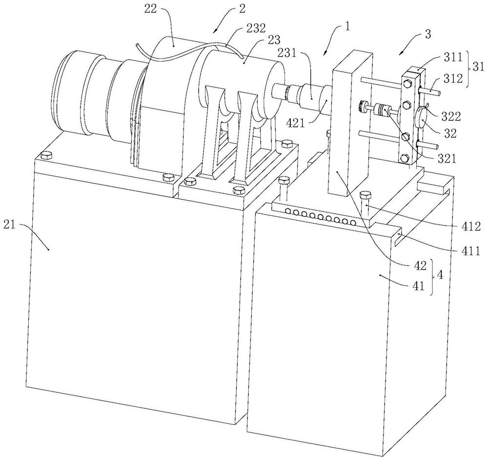 A test device for the relationship between tightening torque and angular displacement of pipe joints