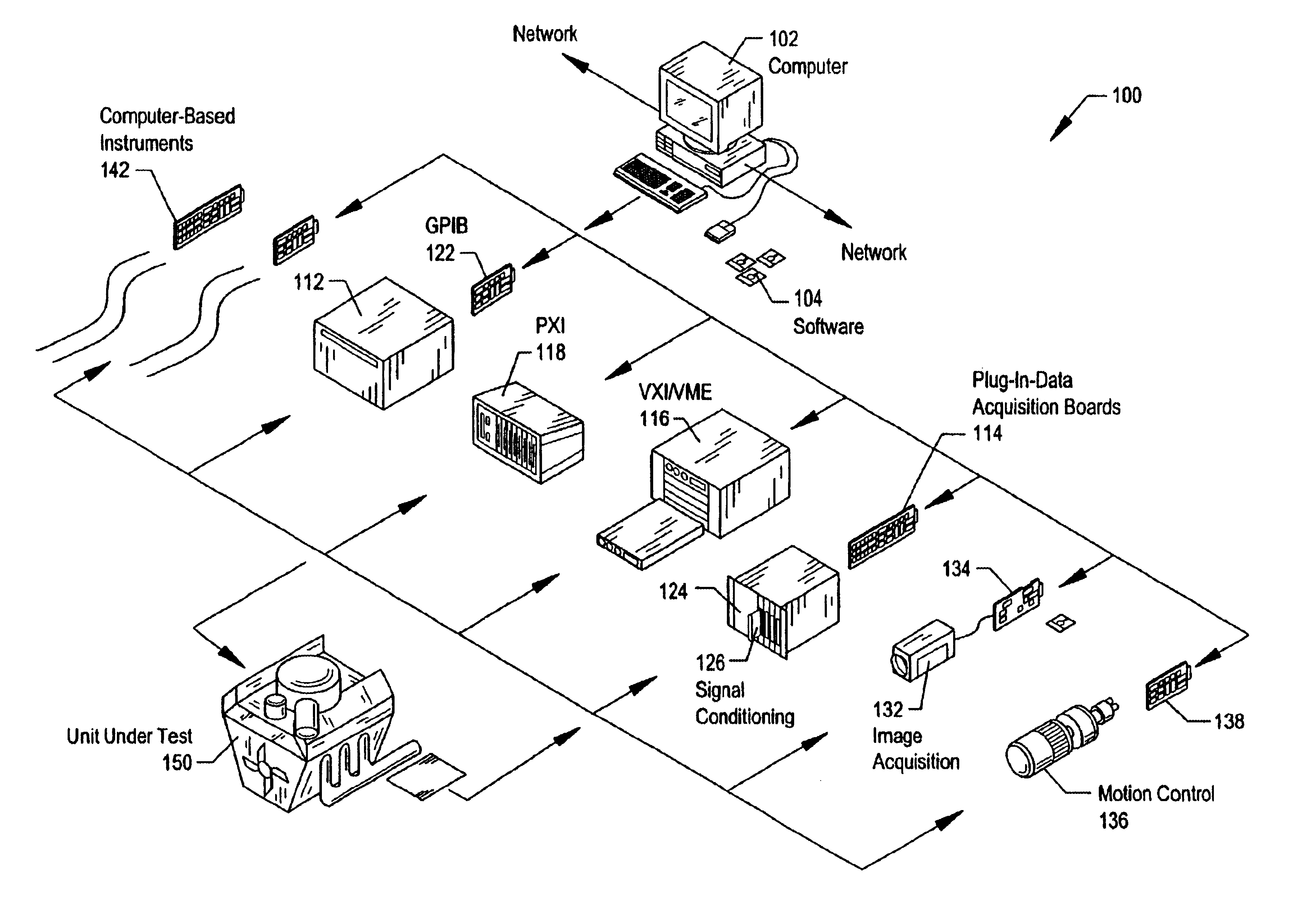 System and method for configuring an instrument to perform measurement functions utilizing conversion of graphical programs into hardware implementations