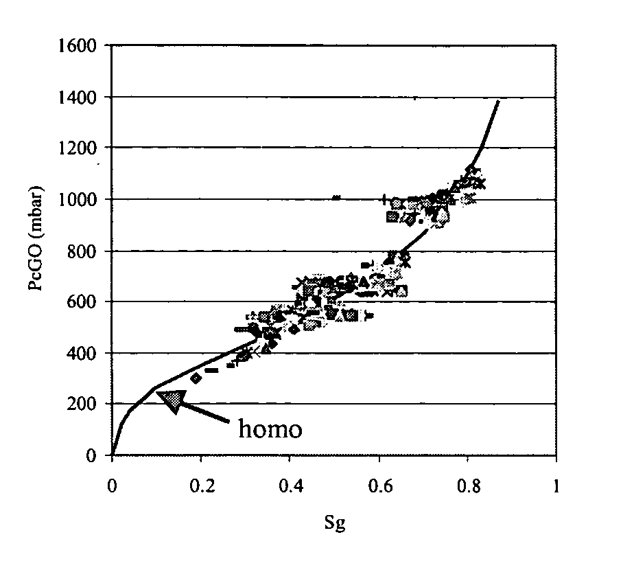 Method of determining multiphase flow parameters of a porous medium Taking account of the local heterogeneity