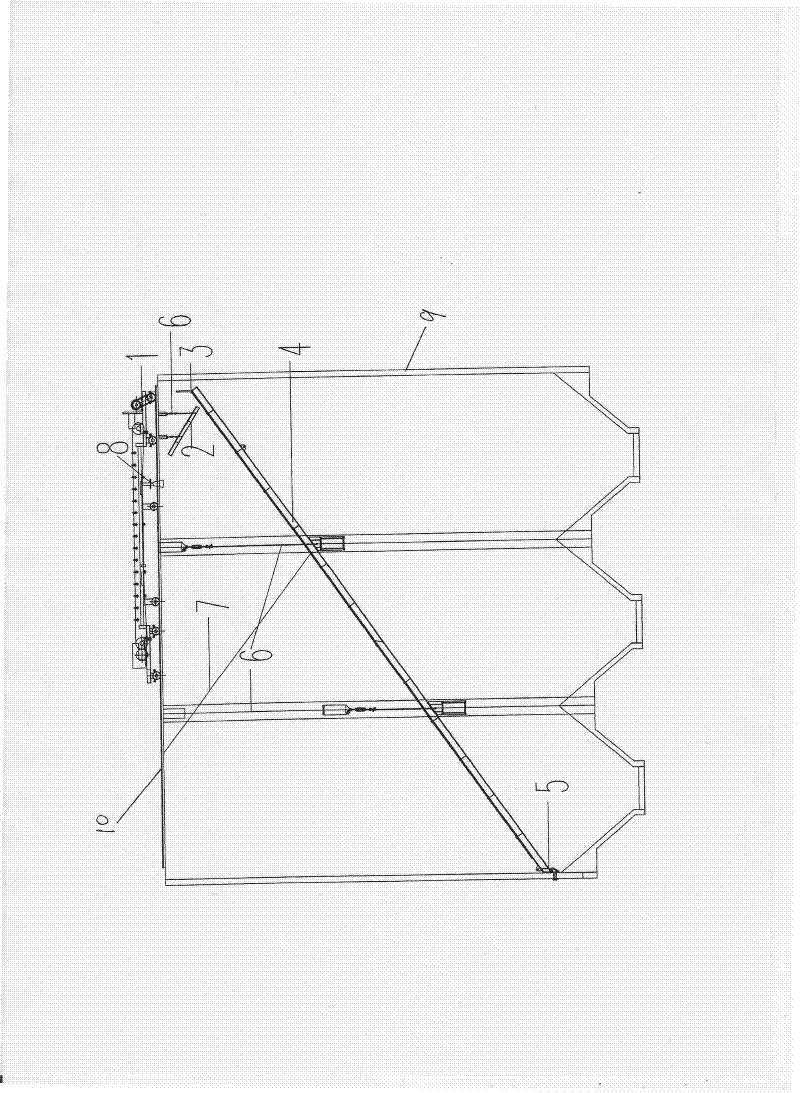 Inclined plate type device for preventing lump coal from being broken in process of entering bin