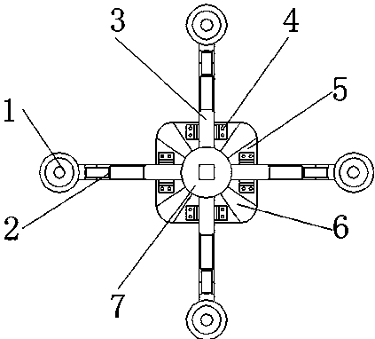 Unmanned plane arm with adjustable arm radians and angles