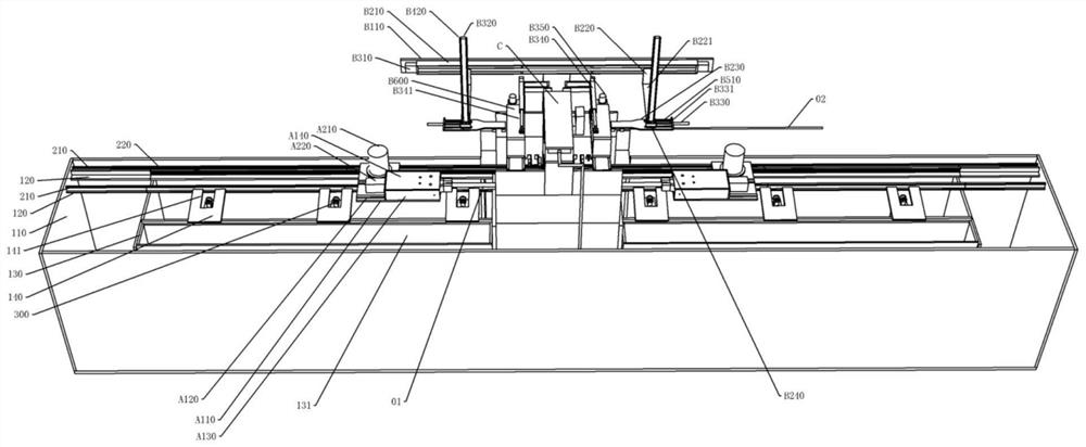 Automatic stretching device for energetic powder material copper pipe for spaceflight pyrotechnic device