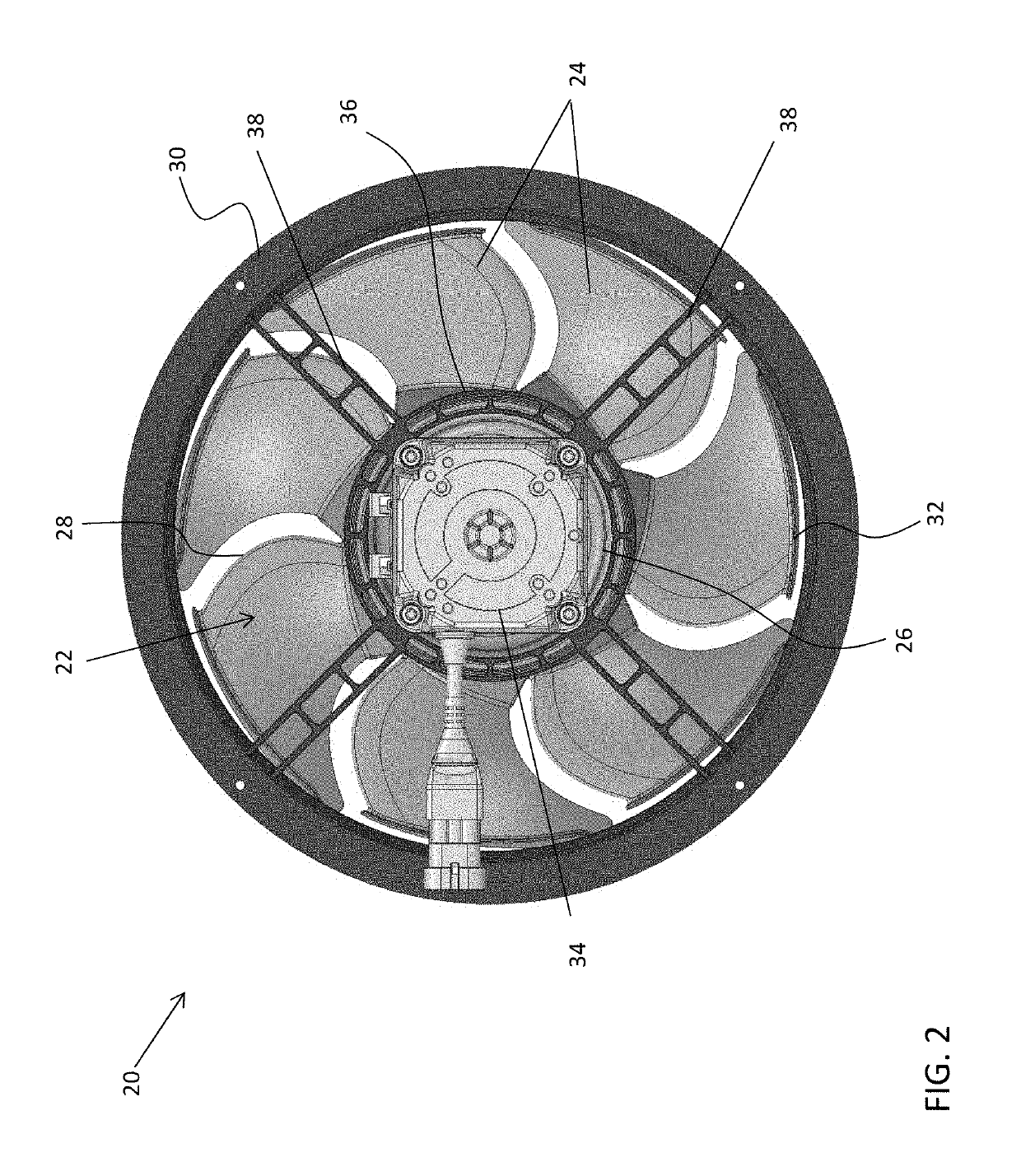 Axial fan with tip fences