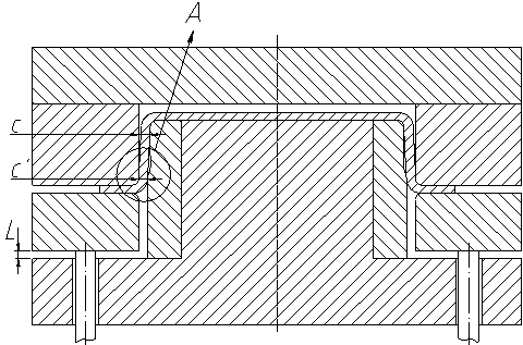 Stamping part side wall curled rebounding control stamping device