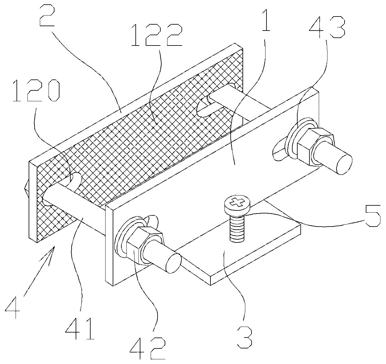 A counterweight pressing device