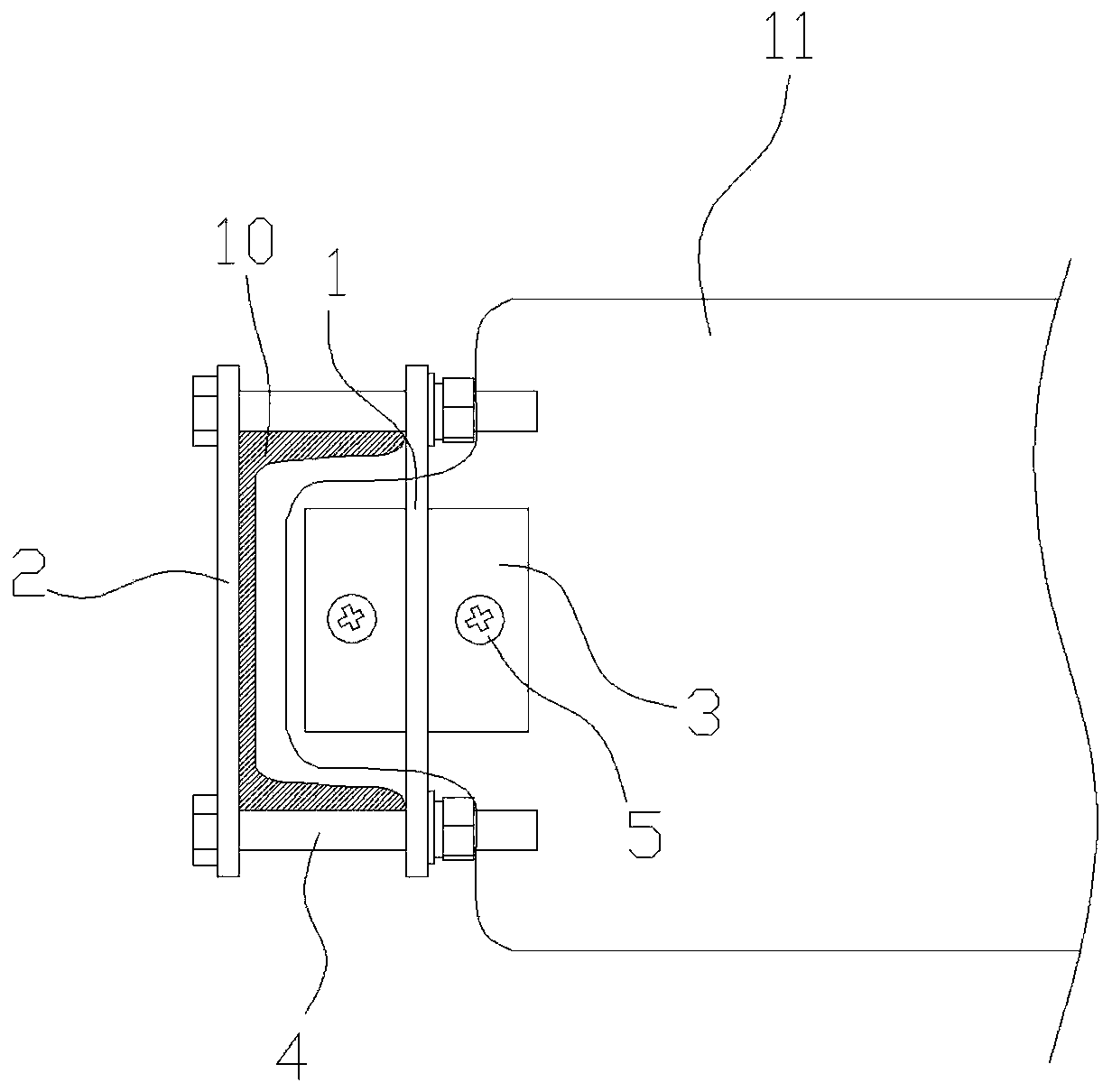 A counterweight pressing device