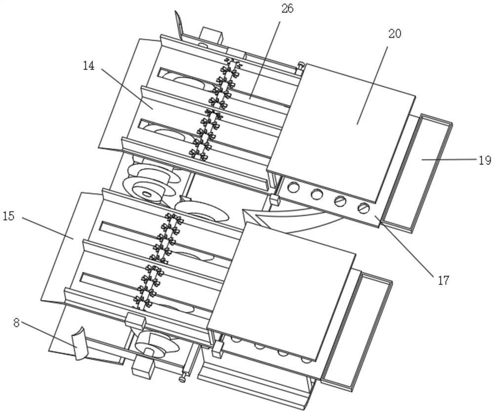 Snowfield layered turning and throwing device for remodeling and cleaning ski field slideway