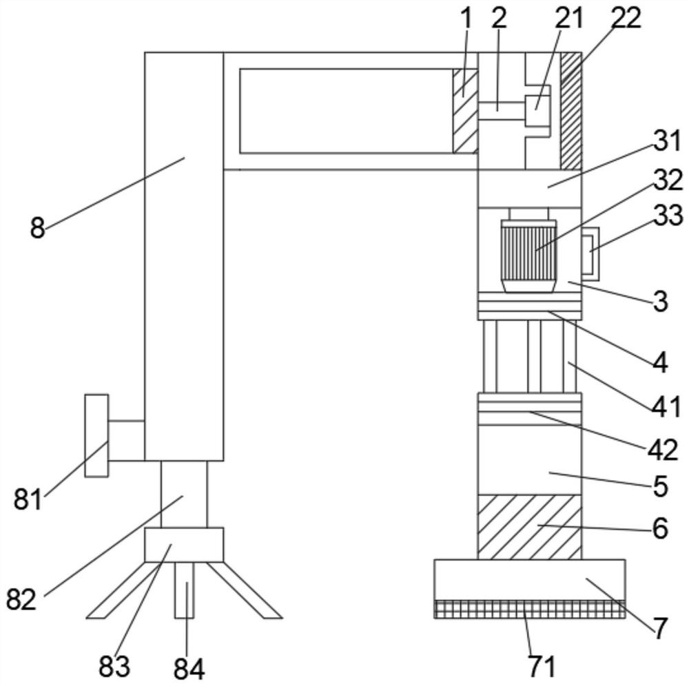 Supporting leg structure of pile driver for building