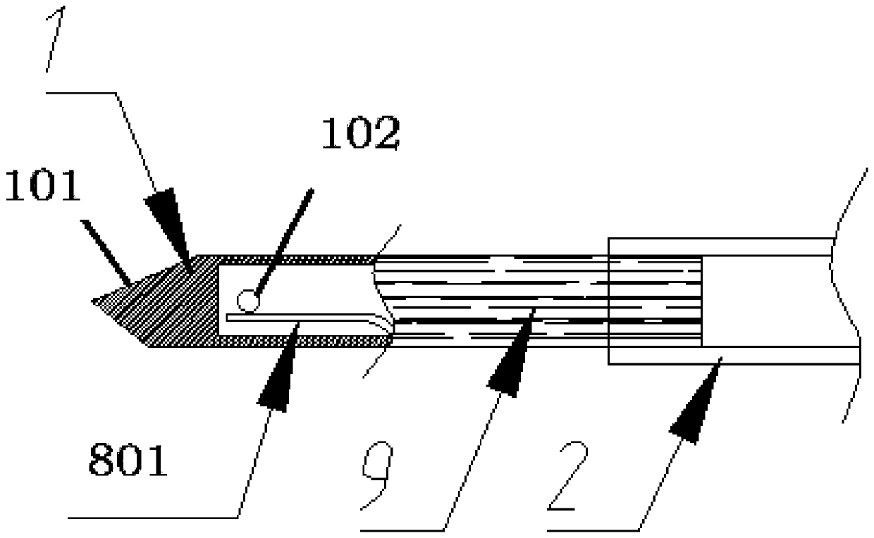 An adjustable water injection ablation electrode needle