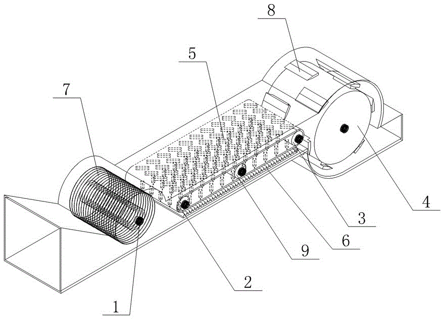 Corn straw crushing device