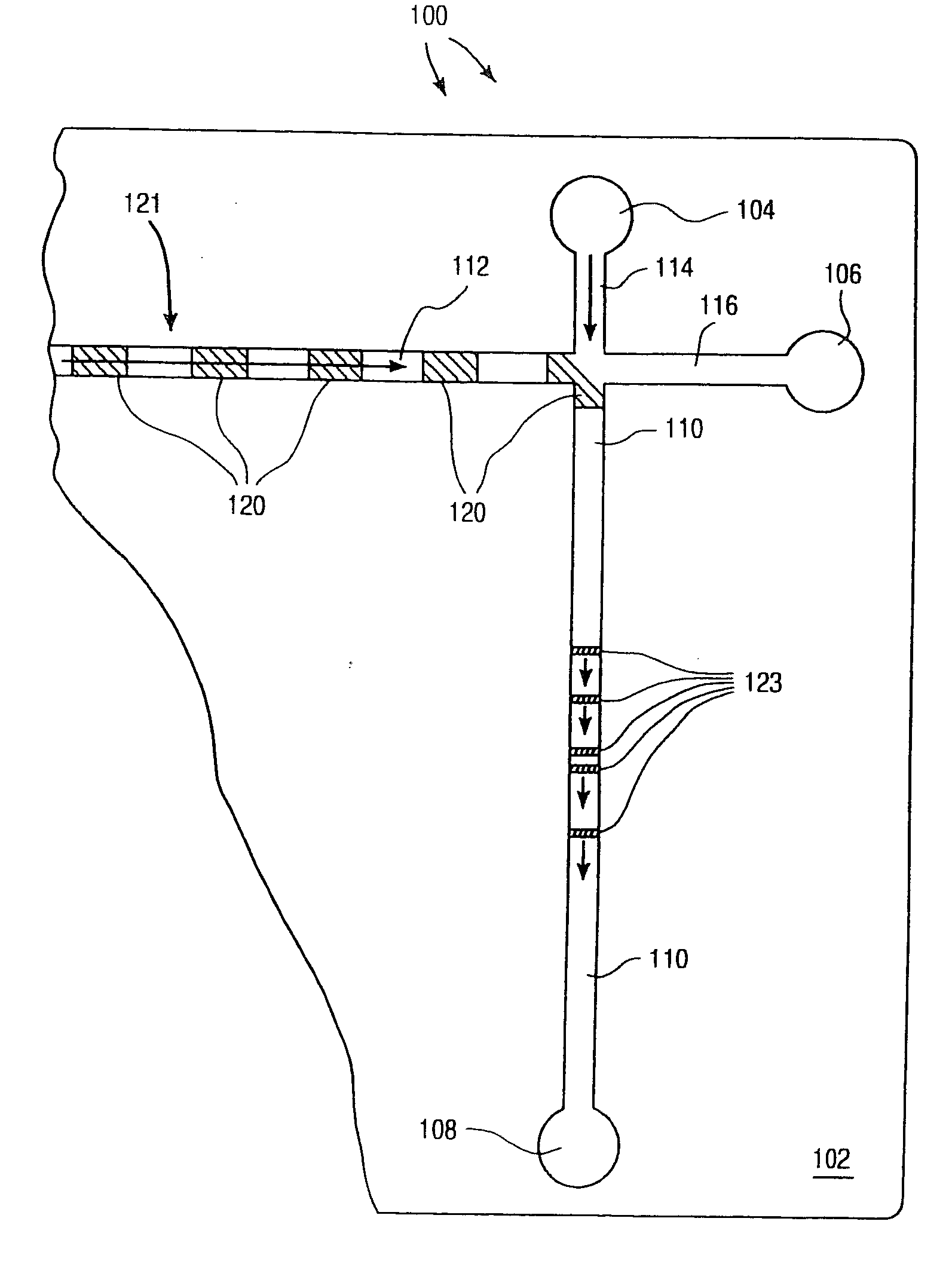 Microfluidic devices for electrophoretic analysis of materials