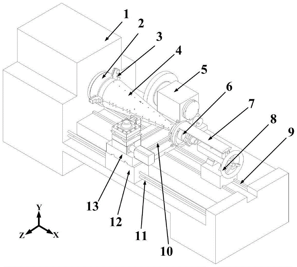 Missile heat shield turning and grinding compound machine tool