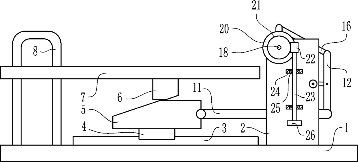 Easily adjustable examination bed for department of gynaecology and obstetrics