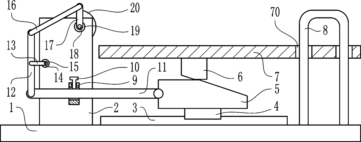 Easily adjustable examination bed for department of gynaecology and obstetrics