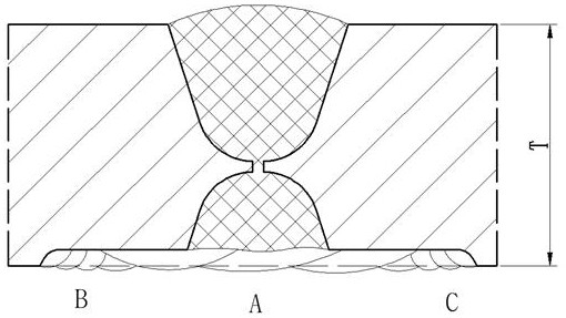 Groove for longitudinal and circular seams of large-diameter vessel and welding method