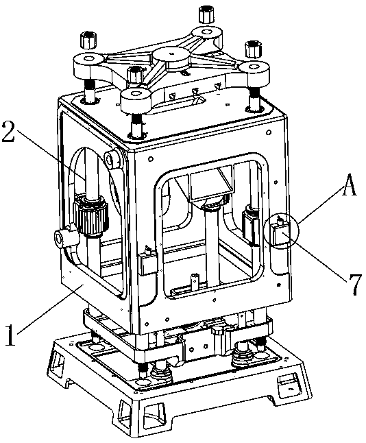 Punching machine with multiple copper sleeves and multiple guide columns