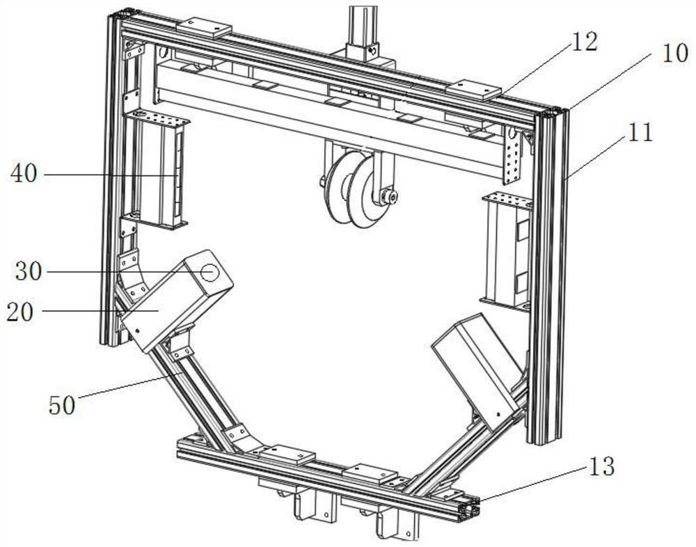 Angle steel detection device and method