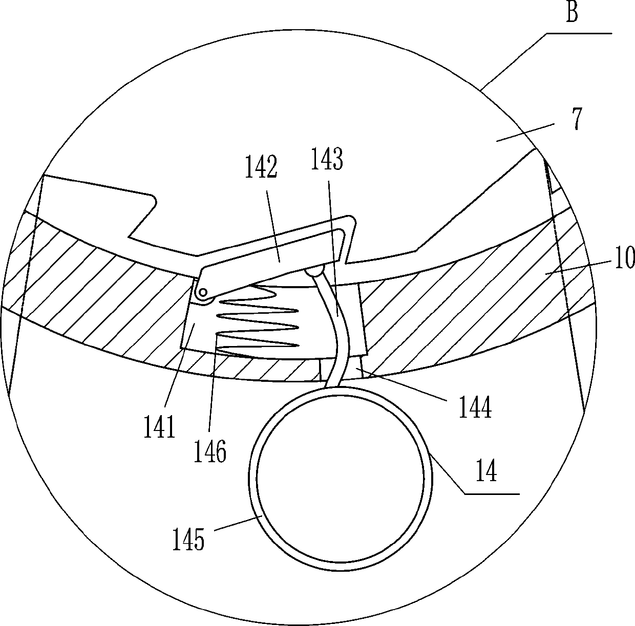 Auxiliary weightlifting frame preventing drop of barbell