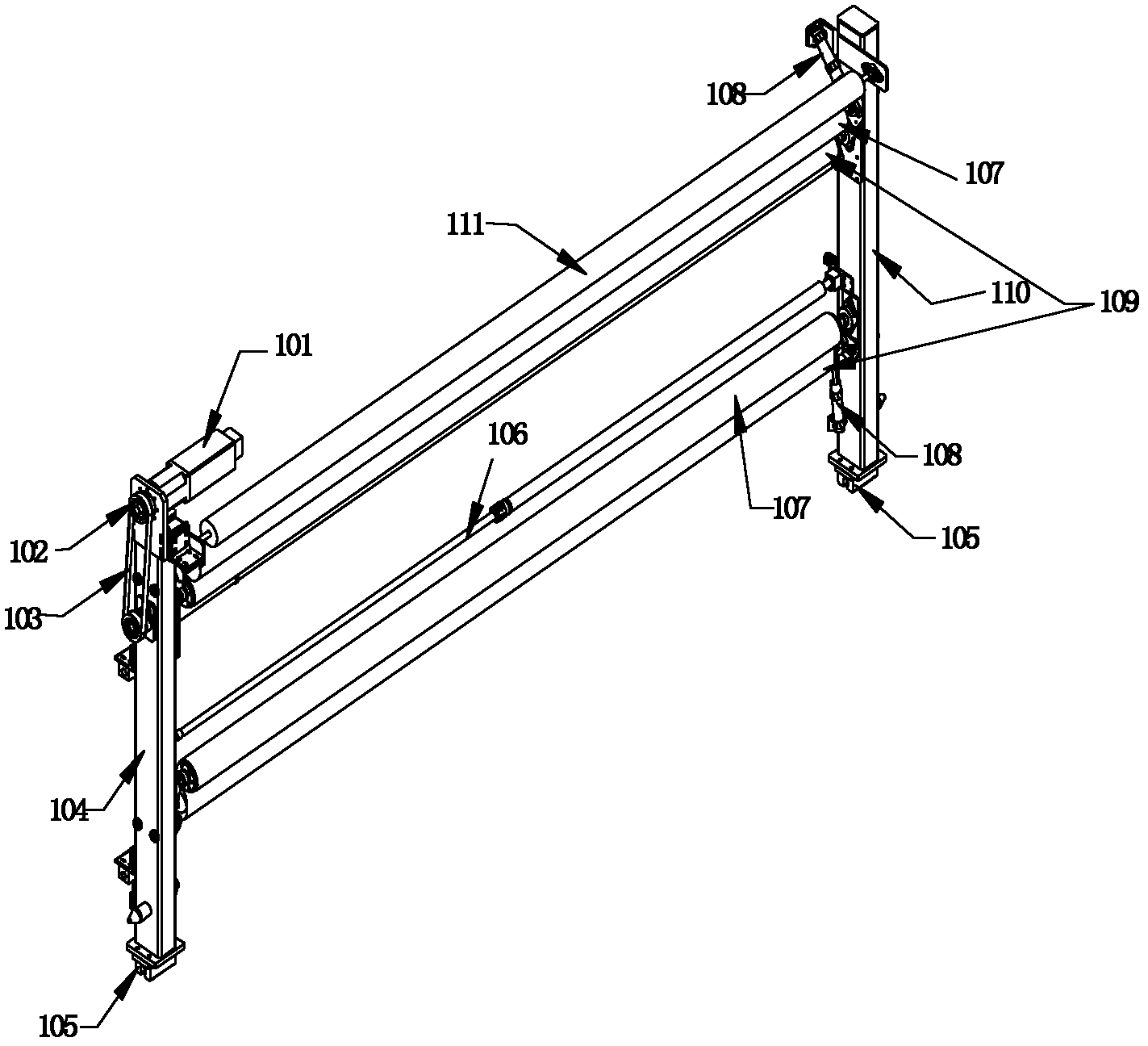 Upright quilter movement feeding device