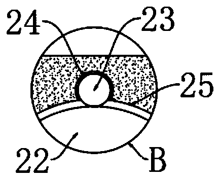 Discharging device for CIPP roll material