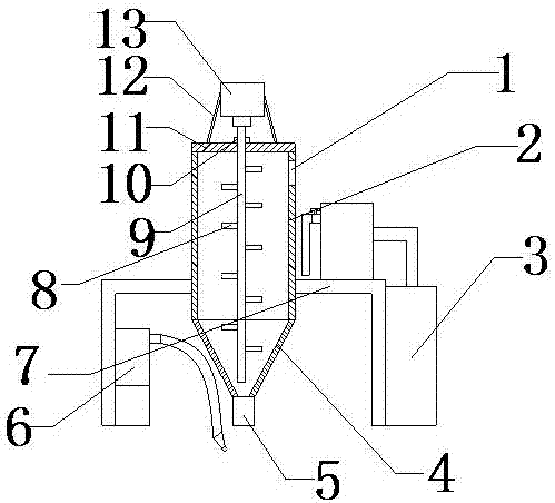 Anti-blocking feeding device of raw coal bin