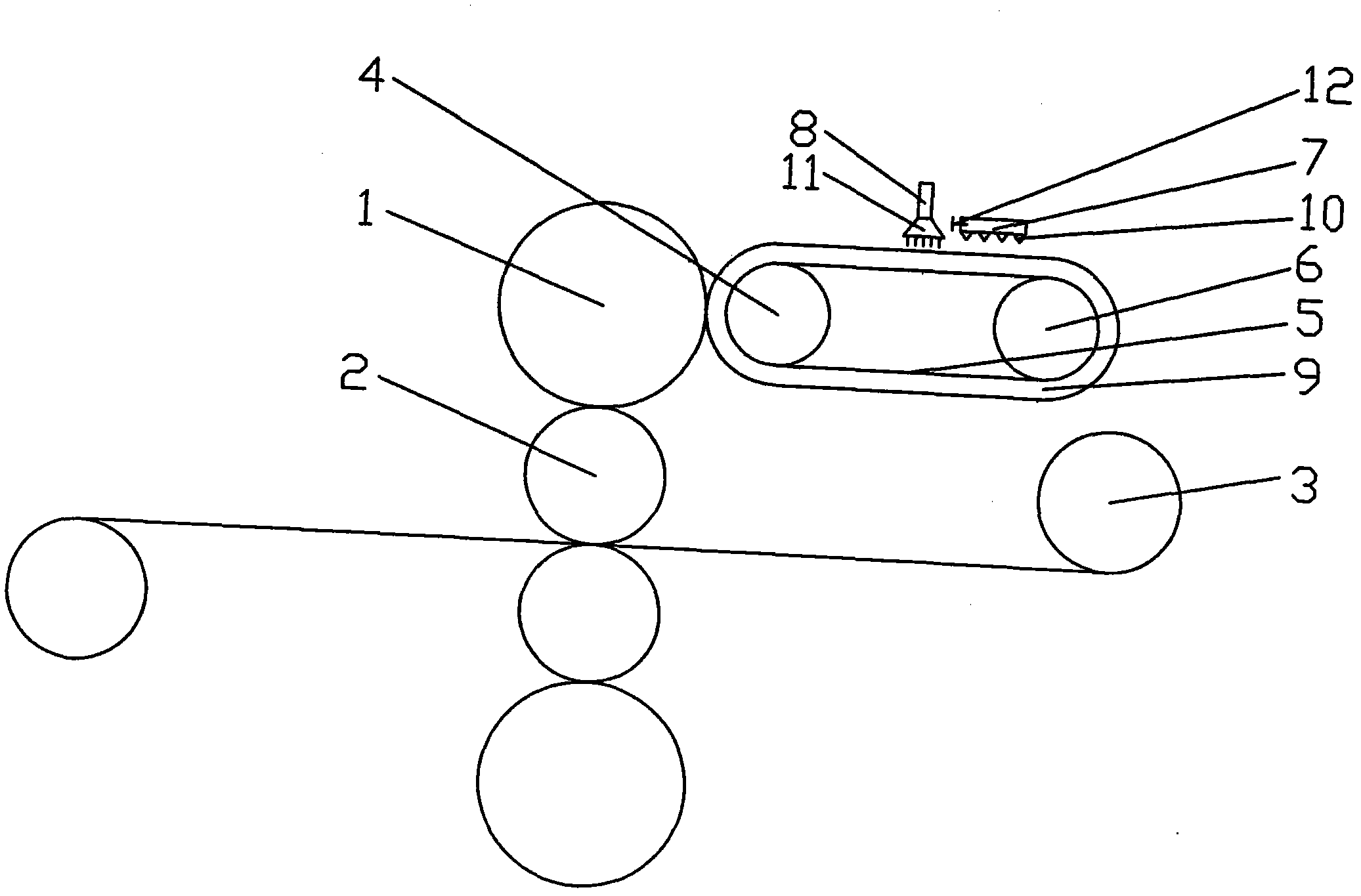 Cleaning device for aluminum foil