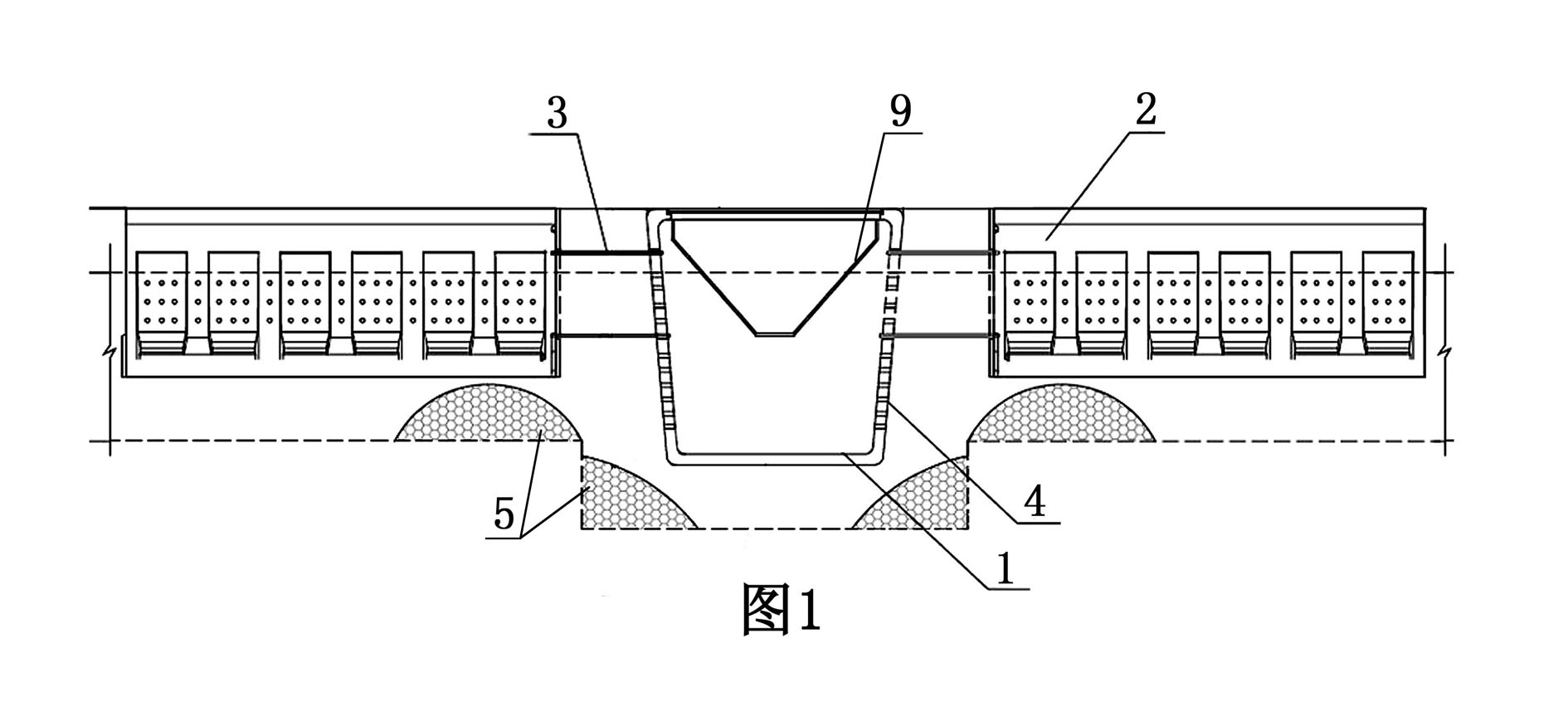 Rainwater penetrating-discharging integrated ecological system