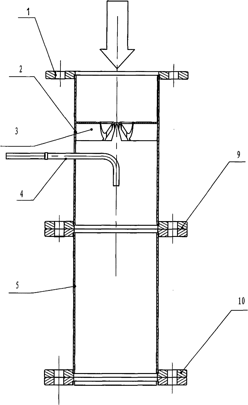 Static mixer for automobile exhaust duct